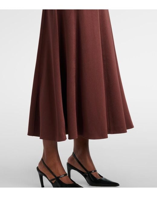 Roland Mouret Red Crepe Midi Dress