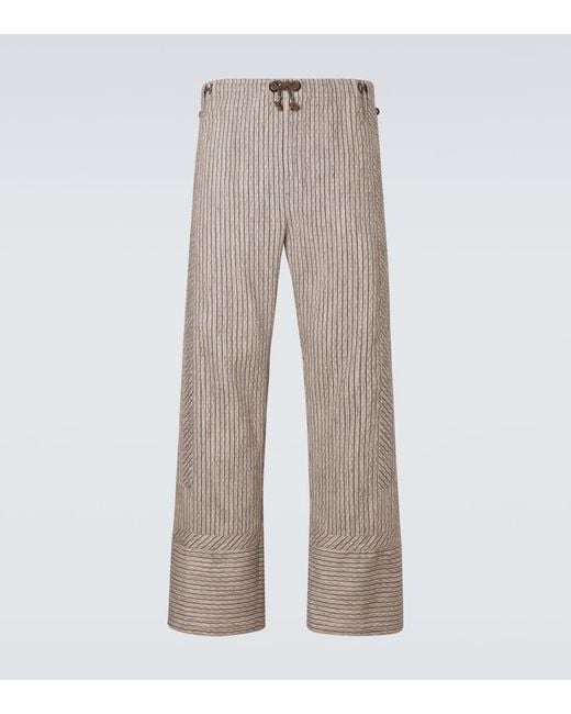 Kiko Kostadinov Natural Kyan Cotton And Linen-Blend Straight Pants for men