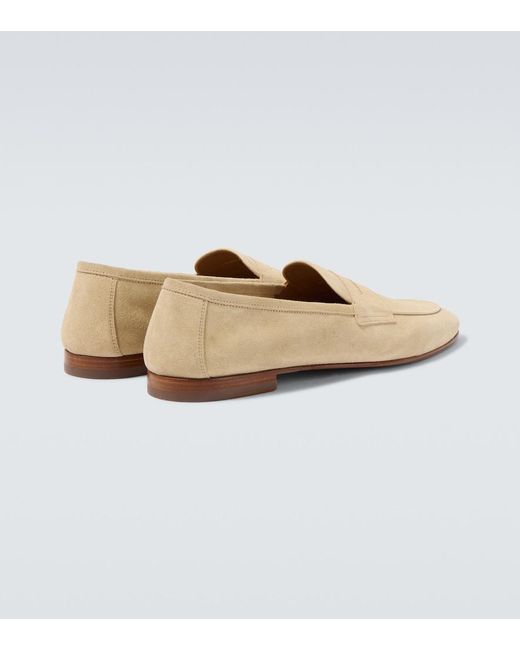 Frescobol Carioca White Leme Suede Penny Loafers for men