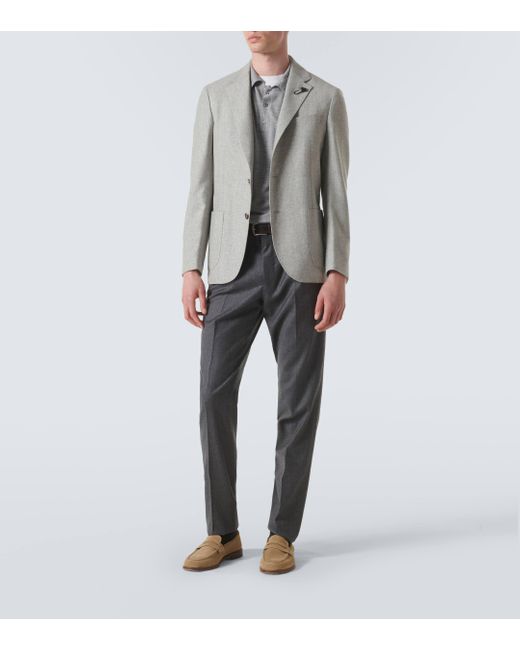 Lardini Gray Wool And Cashmere Blazer for men