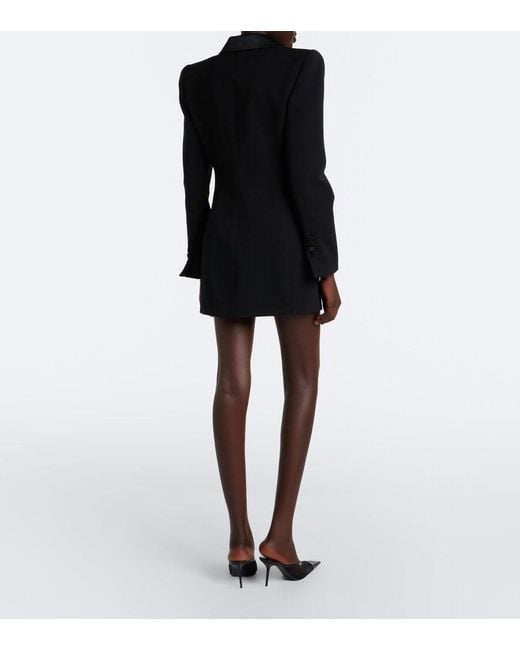 Saint Laurent Black Wool Blazer Dress