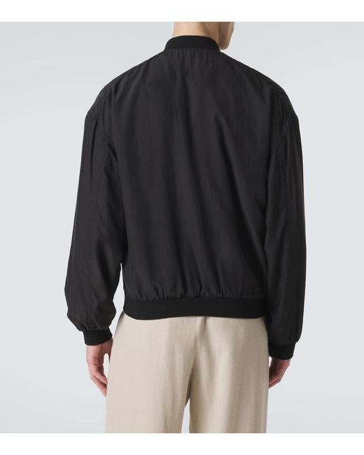The Row Black Orianel Silk Jacket for men