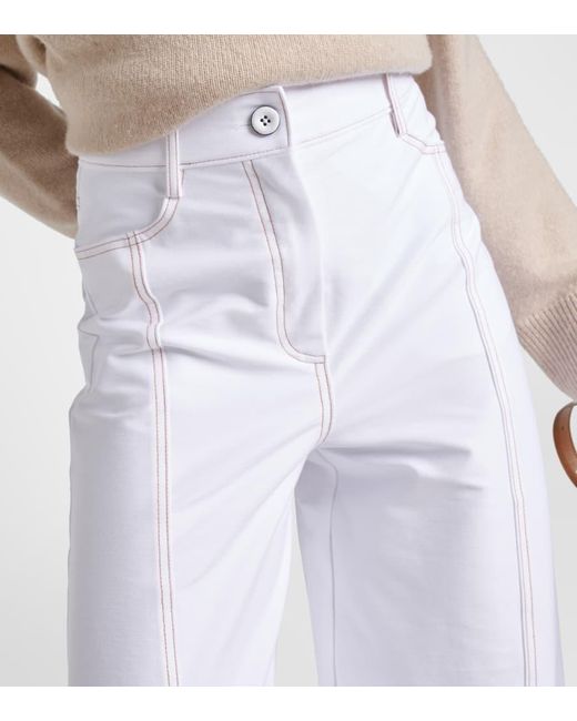 Leisure - Pantaloni culottes in jersey di Max Mara in White