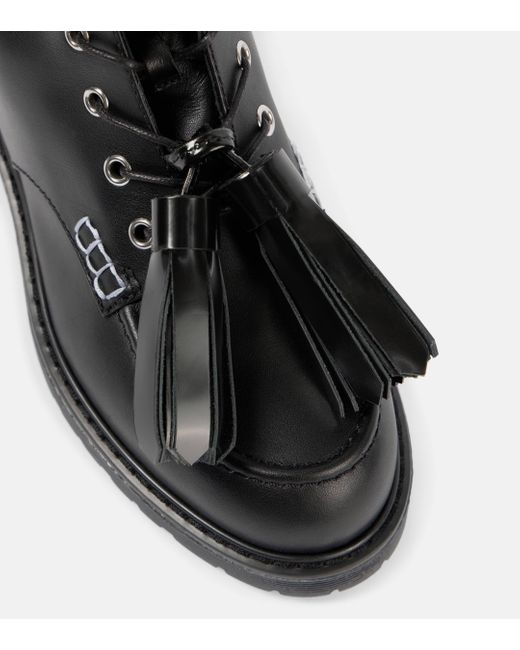 J.W. Anderson Black Leather Combat Boots