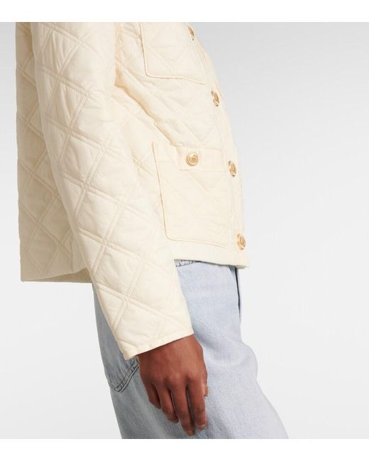Veronica Beard Natural Shalia Quilted Jacket