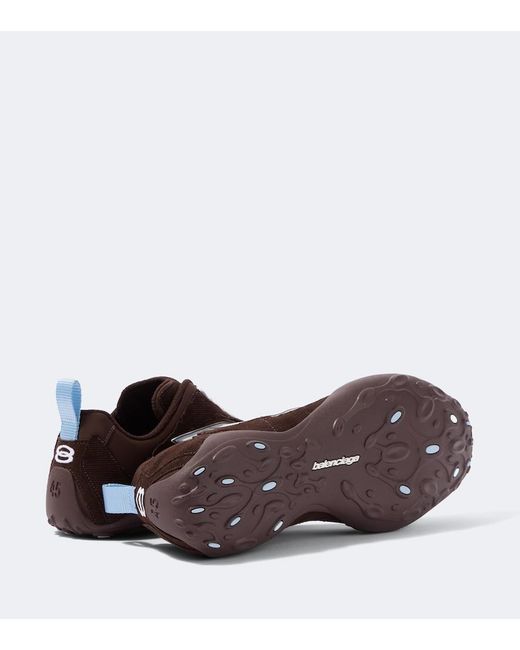 Balenciaga Brown Monday Ultra Corduroy-Trimmed Sneakers for men