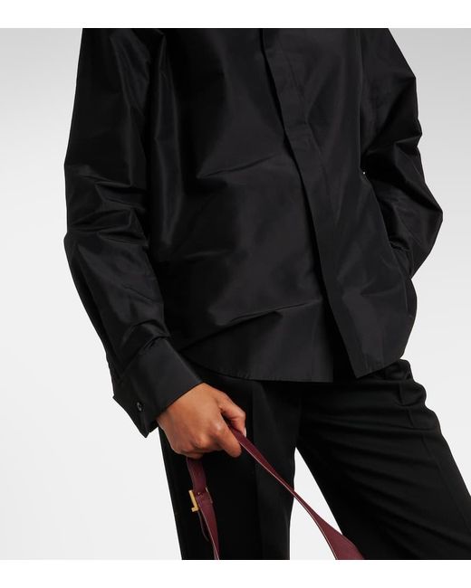 Camisa oversized de algodon Saint Laurent de color Black