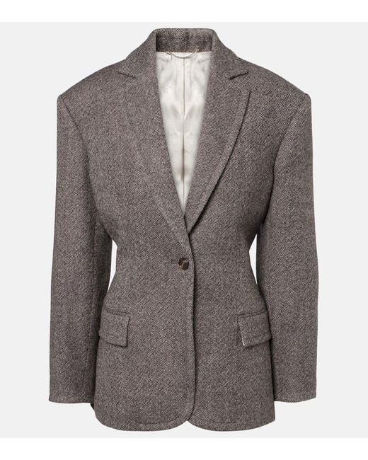 Magda Butrym Gray Wool-Blend Blazer