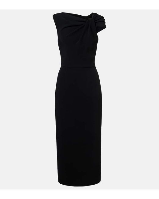 Vestido De Coctel Drapeado Givenchy de color Black