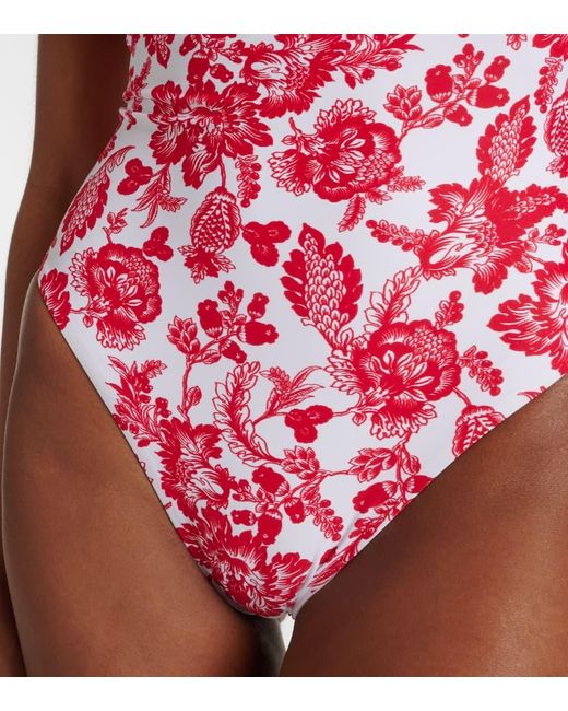 Melissa Odabash Red Maui Floral Swimsuit