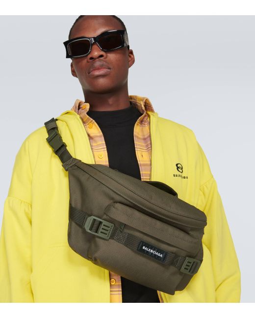 Balenciaga Green Army Large Belt Bag for men