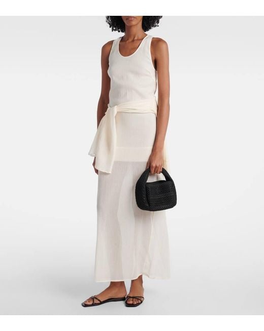 Totême  Black Crochet Tote Bag
