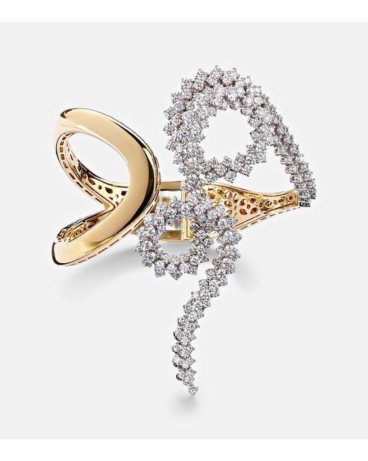 YEPREM White Golden Strada 18Kt And Bangle With Diamonds