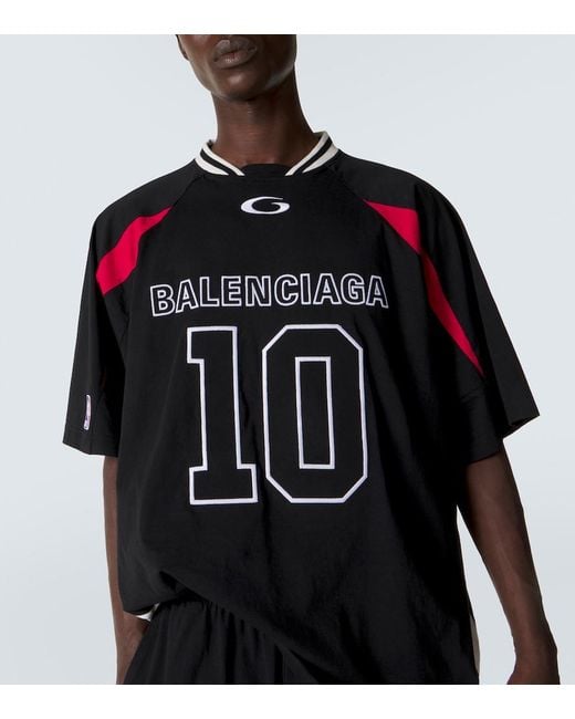 Balenciaga Black X Nba Logo Cotton Jersey T-Shirt for men