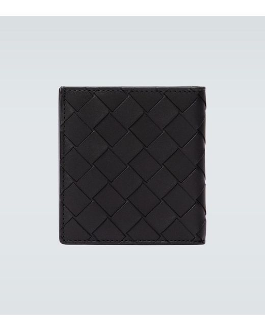 Bottega Veneta Black Folded Leather Wallet for men