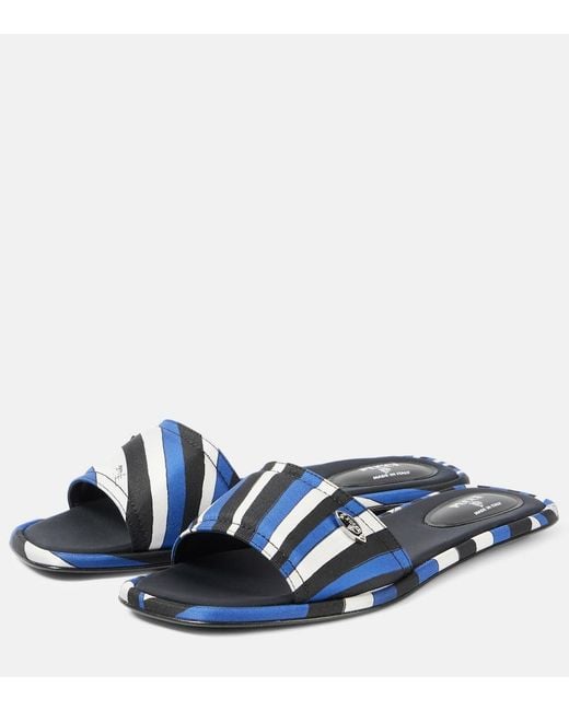 Emilio Pucci Blue Yummy Iride Slides