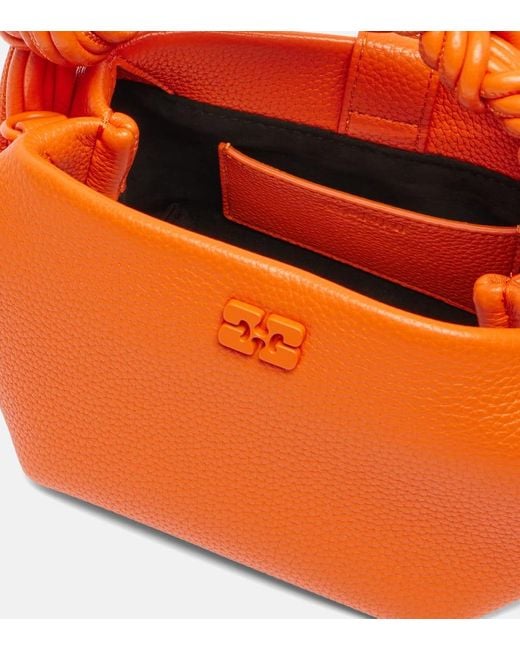 Ganni Orange Tote Bag Bou Mini