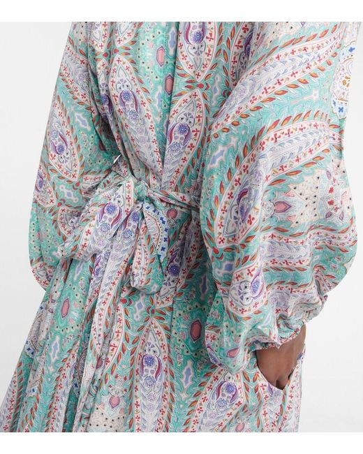 Melissa Odabash Blue Seline Paisley Maxi Dress