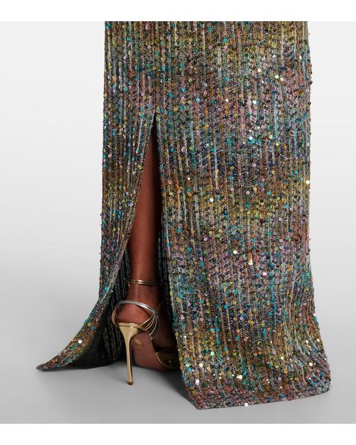 Missoni Green Sequined Lame Gown