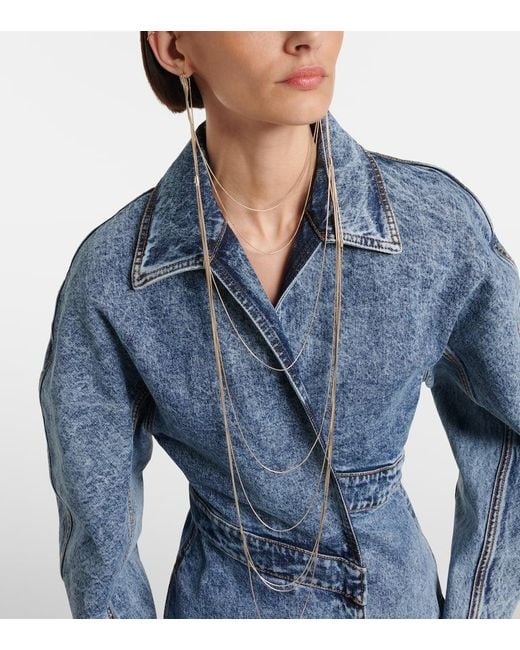 Alaïa White Chain Necklace Earrings