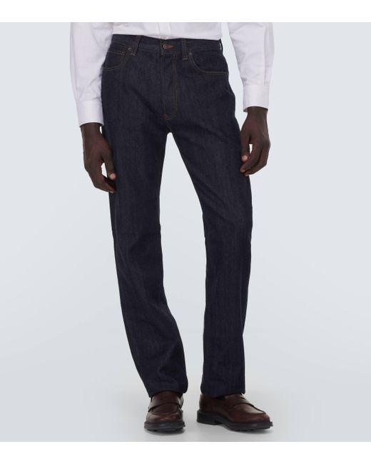 Loro Piana Blue Kamen High-rise Slim Jeans for men