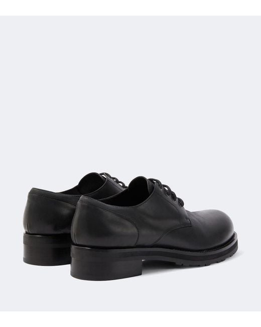 The Row Black Leather Derby Shoes for men