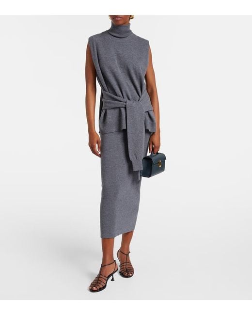 SAVETTE Blue Symmetry Leather Tote Bag
