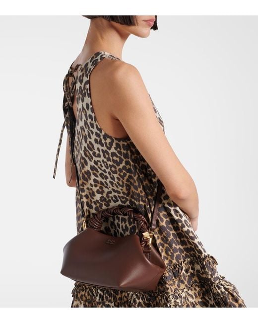 Ganni Brown Bou Small Tote Bag