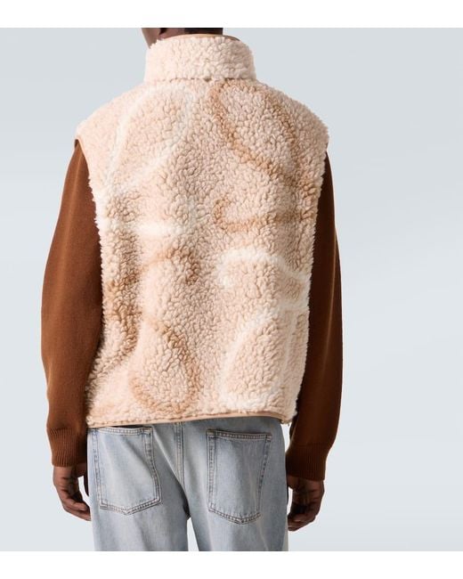 Loewe Natural Anagram Fleece Jacquard Vest for men