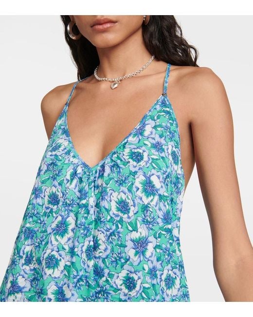 Poupette Blue Felicia Floral Maxi Dress