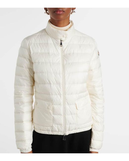 Moncler White Lans Packable Short Down Jacket