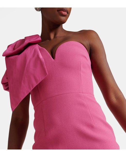 Rebecca Vallance Pink Bridal Anais One-Shoulder Midi Dress