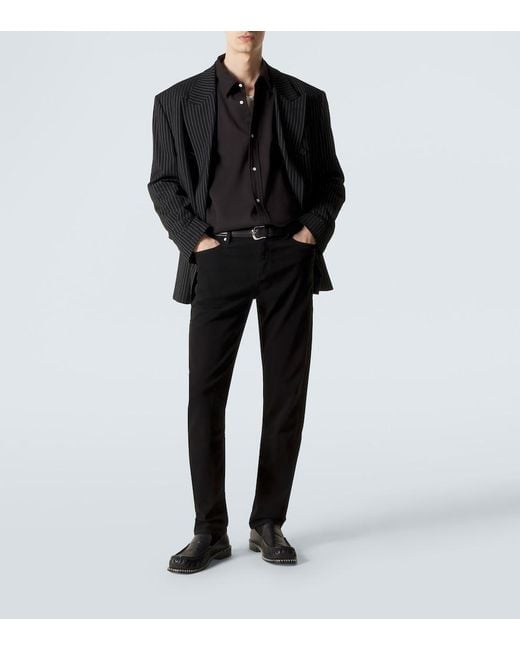 FRAME Black L'Homme Mid-Rise Slim Jeans for men