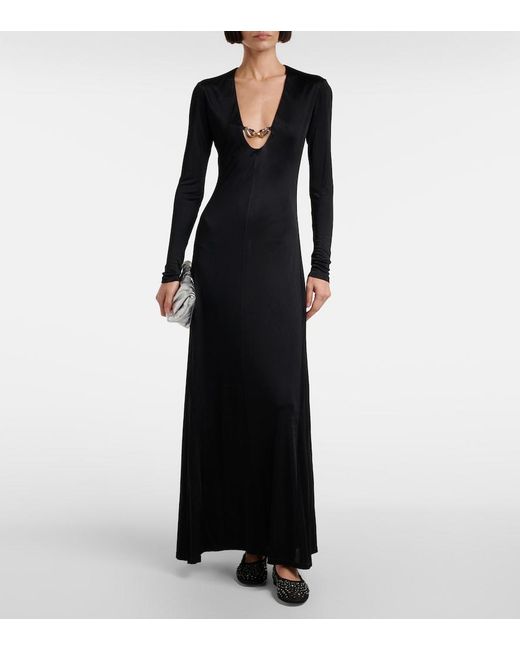 Tory Burch Black Dress With Decorative Appliqué