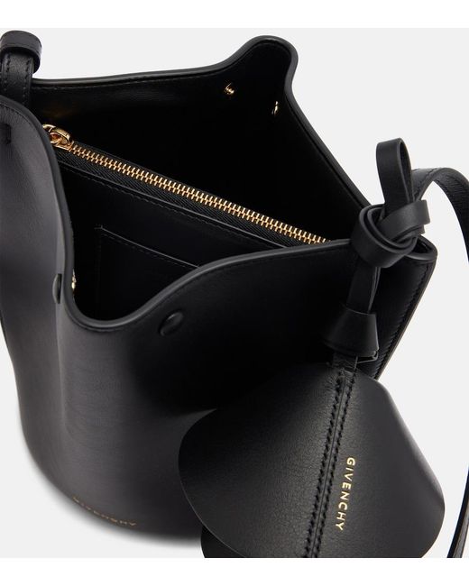 Givenchy White Snap Mini Leather Bucket Bag
