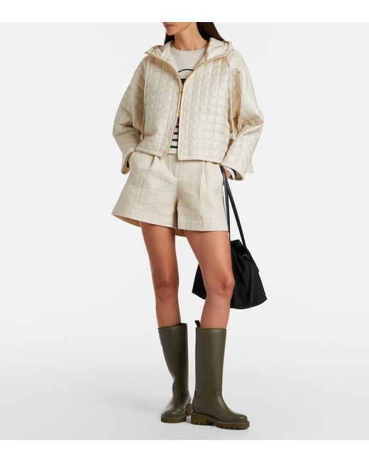 Moncler Natural Quilted Hooded Jacket