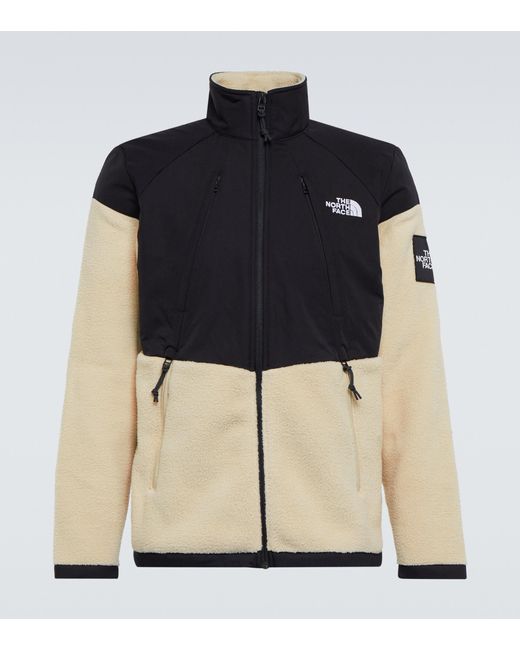 black and yellow north face fleece