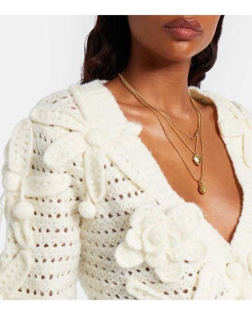 Cardigan Flowers En Crochet Farm Rio en coloris Natural