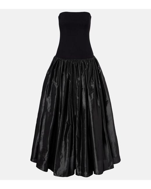 Coperni Black Taffeta Bustier Gown