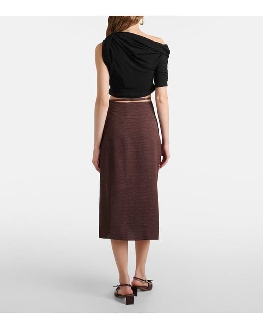 Jacquemus Brown La Jupe Notte