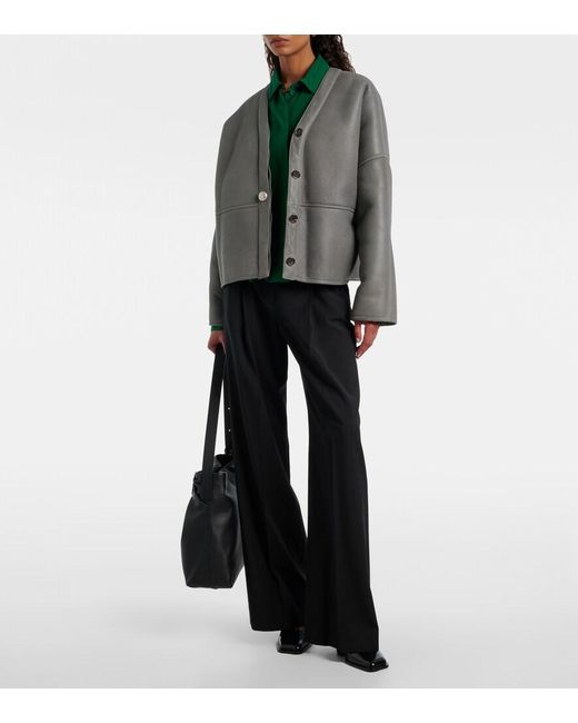 Loewe Black Wool Wide-Leg Pants
