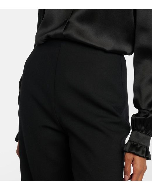 Gucci Black Wool-Blend Straight Pants