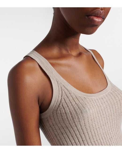 Gabriela Hearst Natural Nevin Cashmere And Silk Tank Top