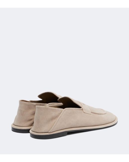 A.Emery White Clarence Suede Penny Loafers