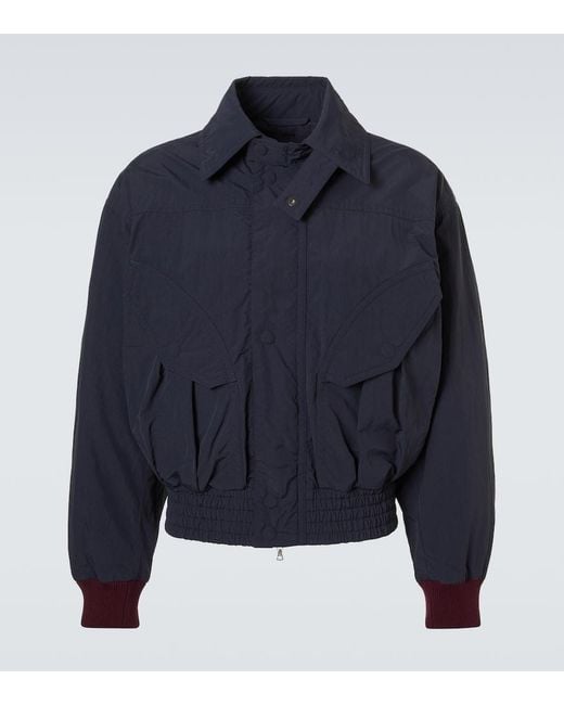 Dries Van Noten Blue Jersey Blouson Jacket for men