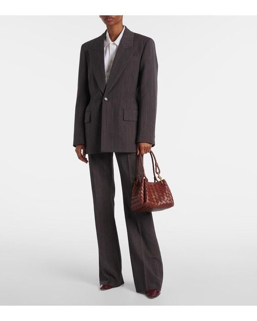Bottega Veneta Brown Tote Bag Parachute Small Aus Leder