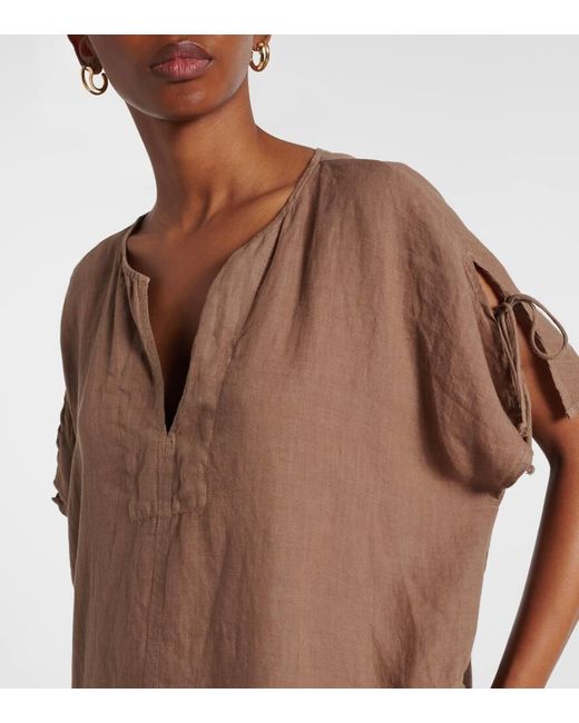 Velvet Brown Maeve Linen Kaftan