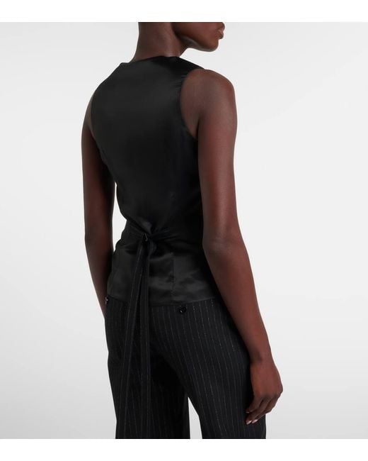 Alexander McQueen Black Weste Aus Wolle