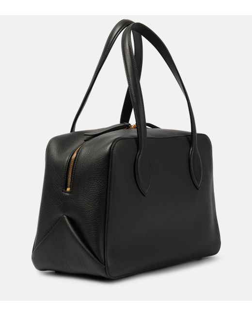 Khaite Black Maeve Medium Leather Tote Bag
