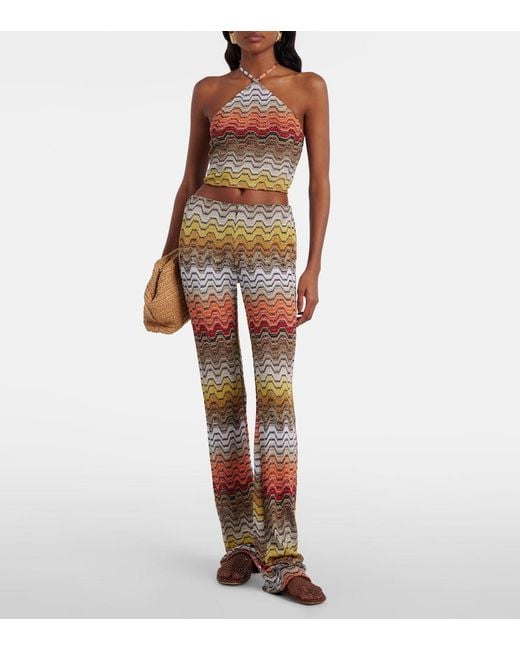 Missoni Multicolor Wave Lame Slim Pants